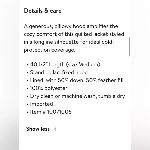 Lauren Ralph Lauren Pillow Hood
Longline Down & Feather Jacket Small - Picture 4 of 13